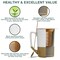 Ceramics Large Tea Cup with Loose Leaf Infuser, Spoon and Lid, 16 oz Tall Coffee Mug, Microwave and Dishwasher Safe, Rustic Matte Ceramic Glaze, Tea Strainer, Amber